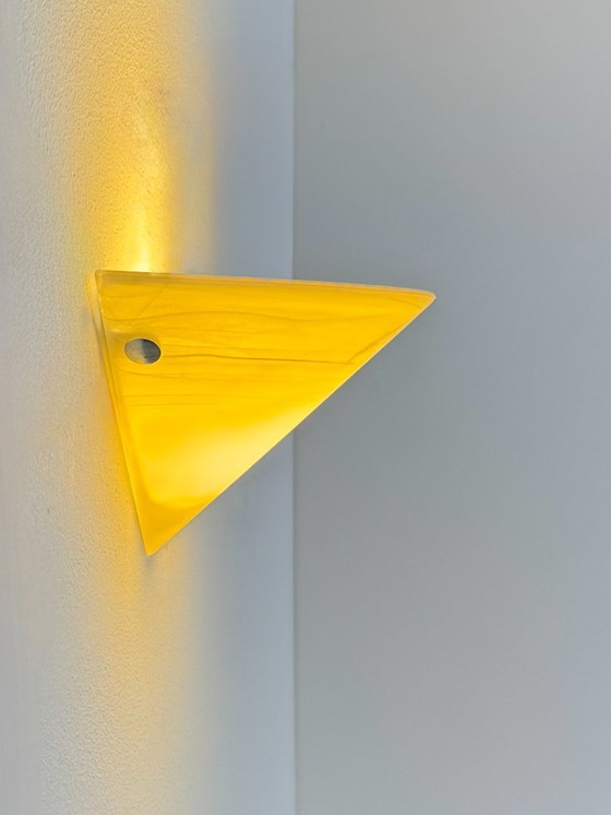 Image 1 of Applique vintage, cromo e vetro smerigliato, Francia, 1980