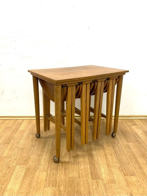 Mesas nido vintage de Paul Hundevad, diseño checo, años 60