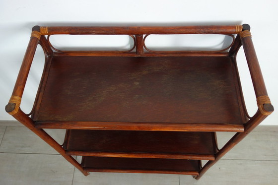 Image 1 of Vintage bamboe en rotan plank
