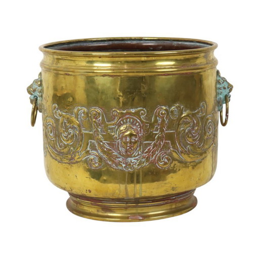 Antique Brass Jardinière Planter