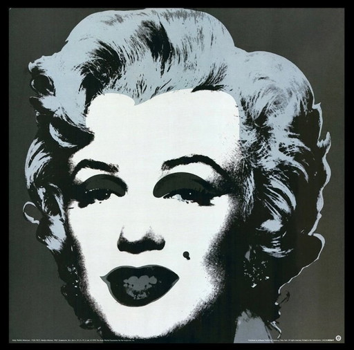 Andy Warhol: "Marilyn Monroe - black, 1967". In excellent condition.