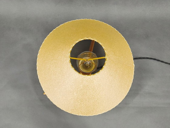 Image 1 of Mid Century Maple Table Lamp Tripod Base ULUV Style, 1960s