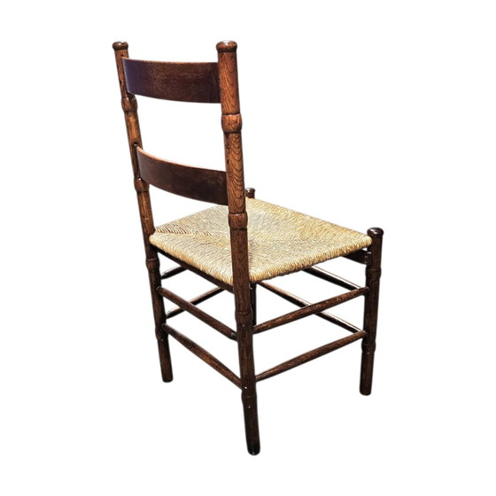 2 x Art Deco Rush Chair / Amsterdam School / Jac Levee / Mid-Century – Dining chairs (photo 4 of 21)