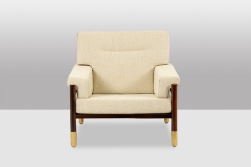 Carlo di Carli. Par de sillones "Sella" de palisandro. Década de 1960.