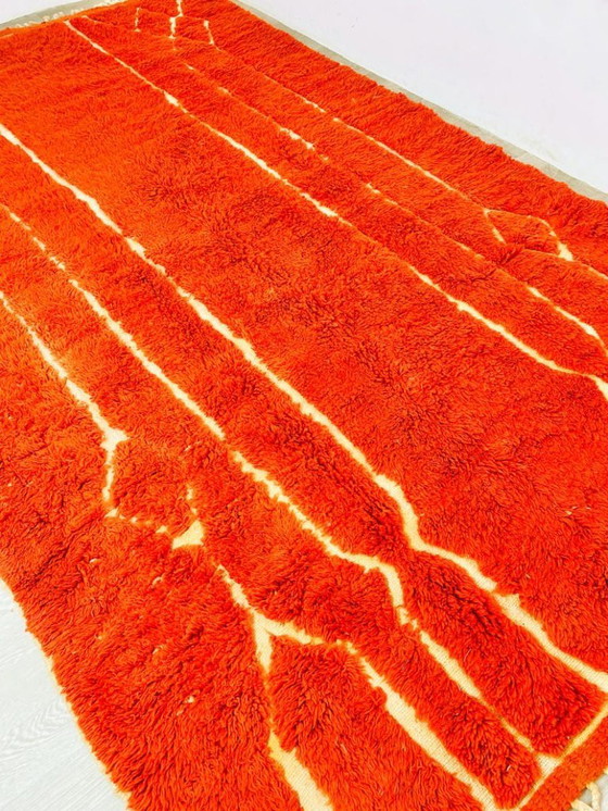 Image 1 of Orange handmade rug 200cm x 300cm