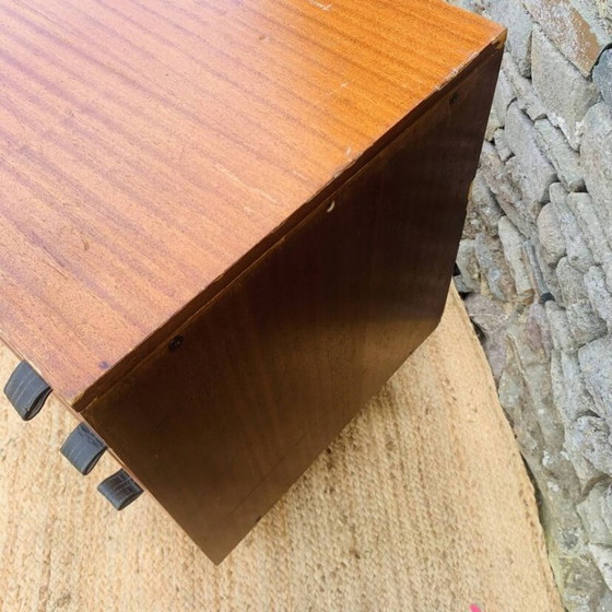Cassettiera vintage con maniglie in pelle – Anni '50/'60 – Cassettiere, Legno (photo 25 of 25)