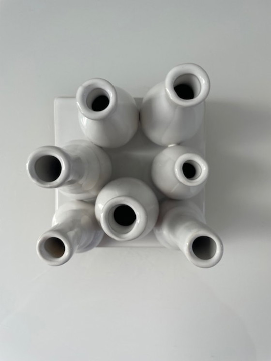 Image 1 of Design vase multiflower white ceramic