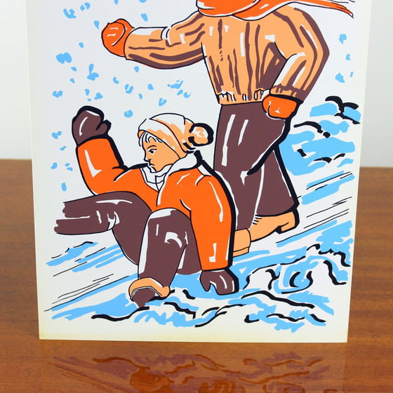 Image 1 of Panneau mural vintage tchécoslovaque de style Pop Art (années 1960)