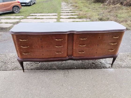 Mid-Century Italian Chest of Drawers – Glass, Brass, Mid Century Modern (photo 6 of 7)