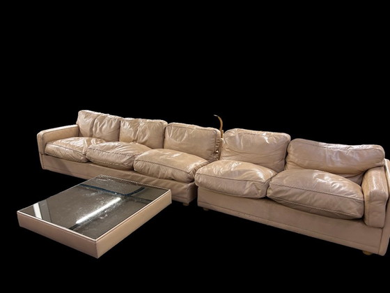 DIVANO MODULARE POLTRONA FRAU SOCRATES IN PELLE BEIGE – Divani modulari (photo 7 of 14)