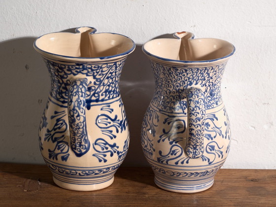 Pair of Vintage Glazed Ceramic Jugs, Central Europe, circa 1950 #3, Crockery (photo 4 of 10)