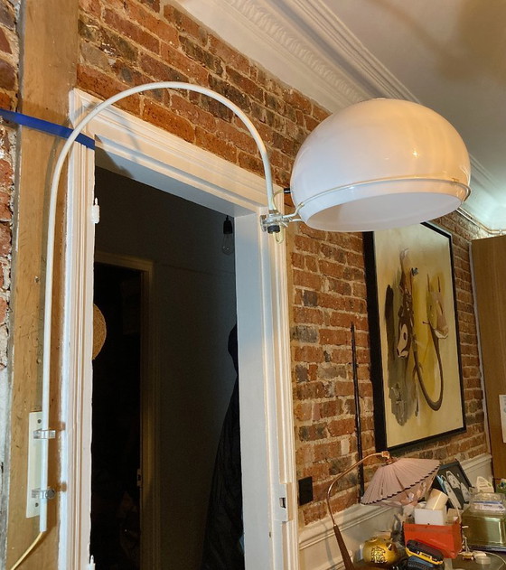 Image 1 of Grande lampada da parete ad arco Dijkstra in acciaio e acrilico