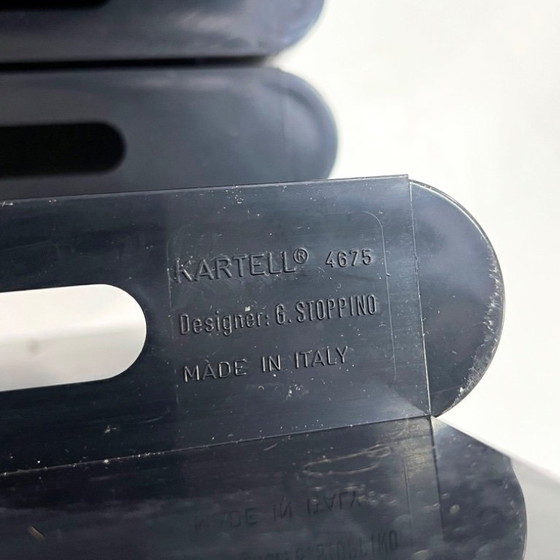Image 1 of Porte-revues noir de Giotto Stoppino pour Kartell, années 1970