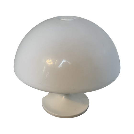 Image 1 of Pop Art / Space Age design - Mushroom lamp with white plexi shade and white metal base