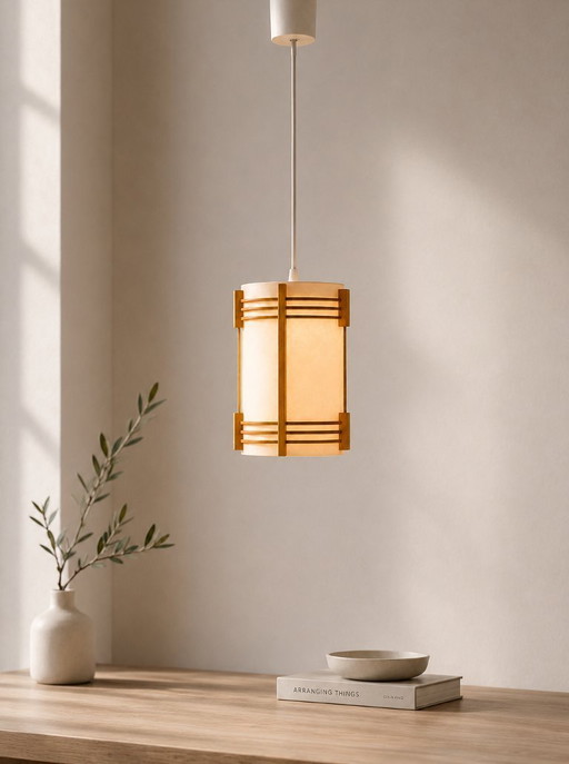 Vintage Cocoon pendant lamp, Mid Century 1960s, Ellysett