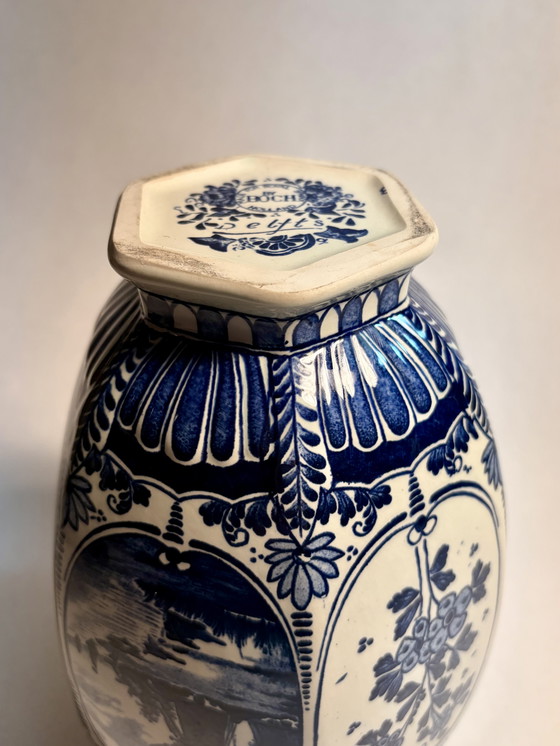Image 1 of Delft blue vase by Boch