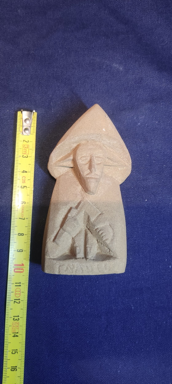 Image 1 of Rara Statua Trauco - Mitologia Cilena Chiloé - Scultura in Pietra Vulcanica