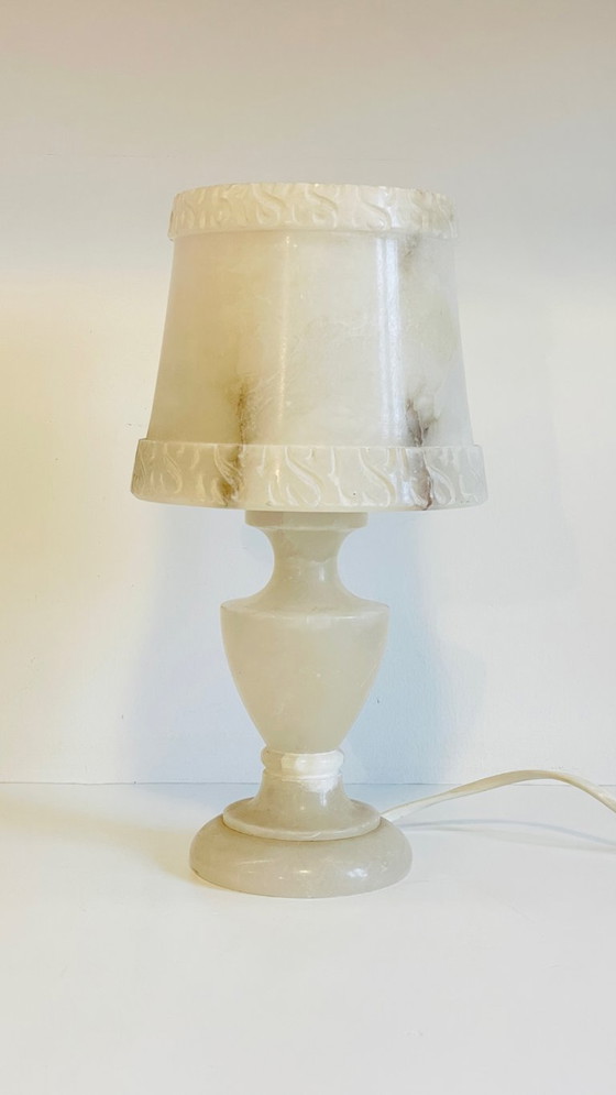 Image 1 of Geometrische albasten lamp, jaren 70