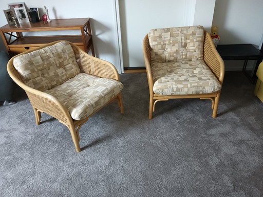 2 fauteuils Rohe Lounge avec coussins