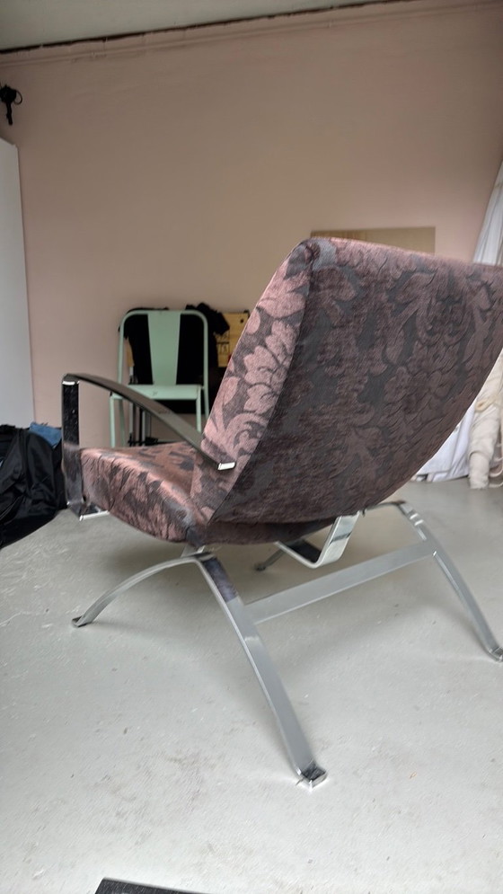 Image 1 of Design Sessel schwarz mit Stahlgestell