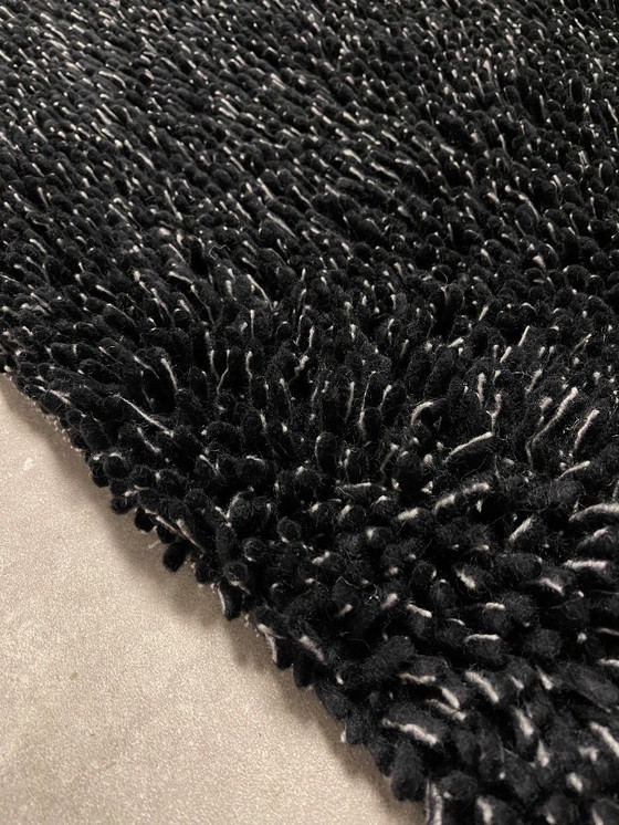 Image 1 of Brink en Campman Pinstripe Dots black rug 200x300