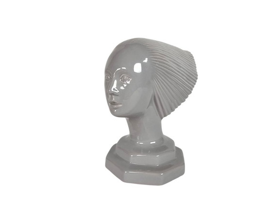 Image 1 of Vintage  - Rene Lalique stijl - design Hubert Olivier -  tafellamp - keramiek -  Frankrijk - 1960's