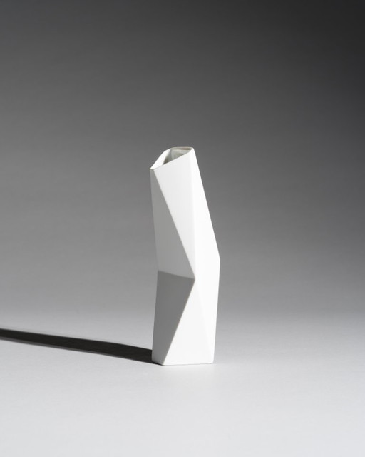 Rosenthal Bisque Porcelain Vase by Achim Haigis Sculptural & Geometrical