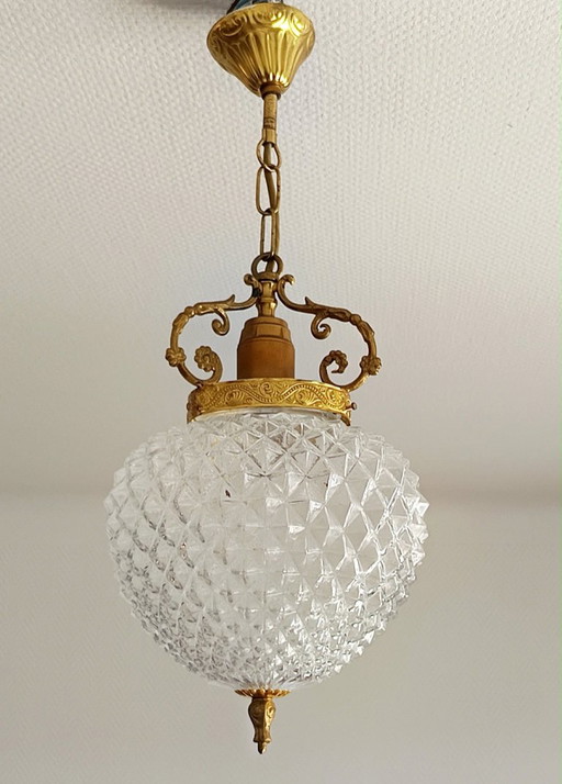 Ciondolo a forma di ananas in stile Hollywood Regency – hanglampen, Brass