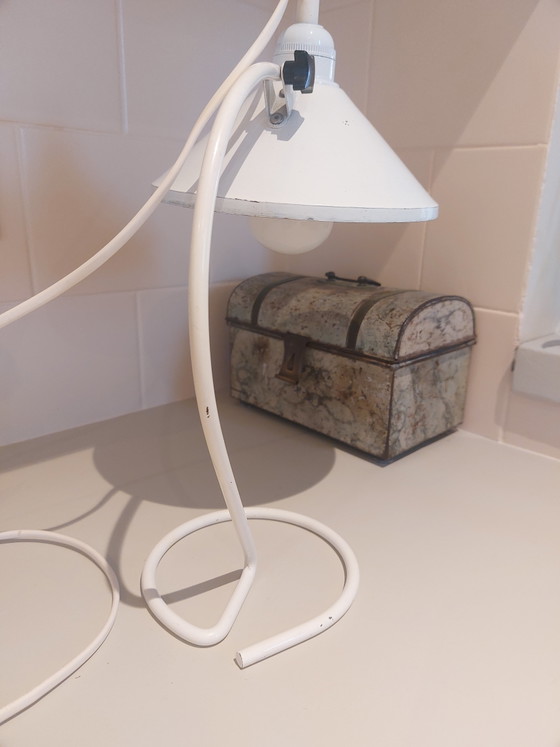 Image 1 of Lampada da scrivania/tavolo WOJA Uithoorn – metallo bianco – anni '70/'80