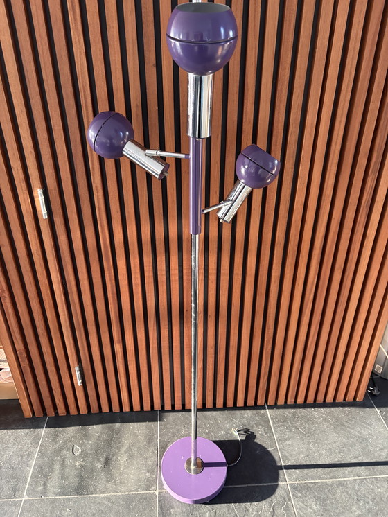 Image 1 of Vintage Vloerlamp - paars