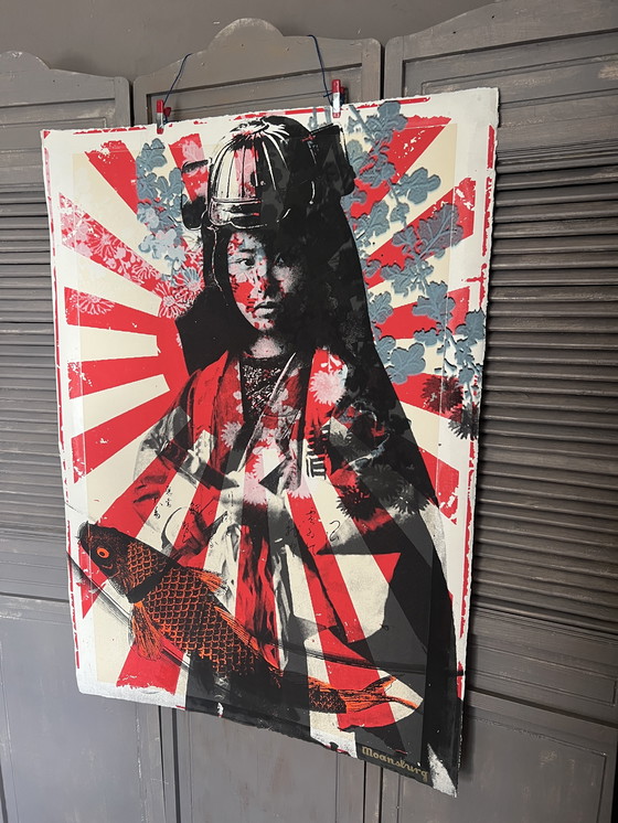 Image 1 of Zeefdruk (75/108cm) Moansburg “Japan” nr 5vd10