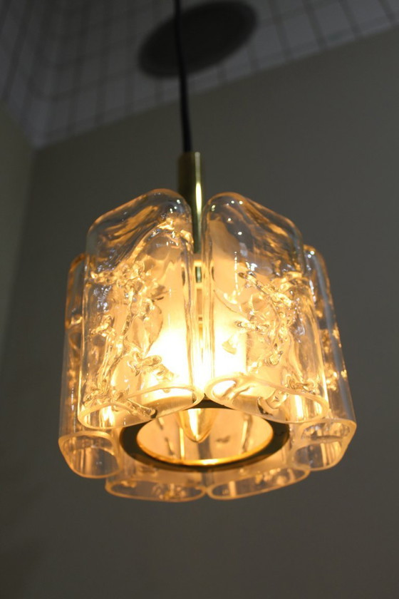 Image 1 of Design-Pendelleuchte Doria Eisglas