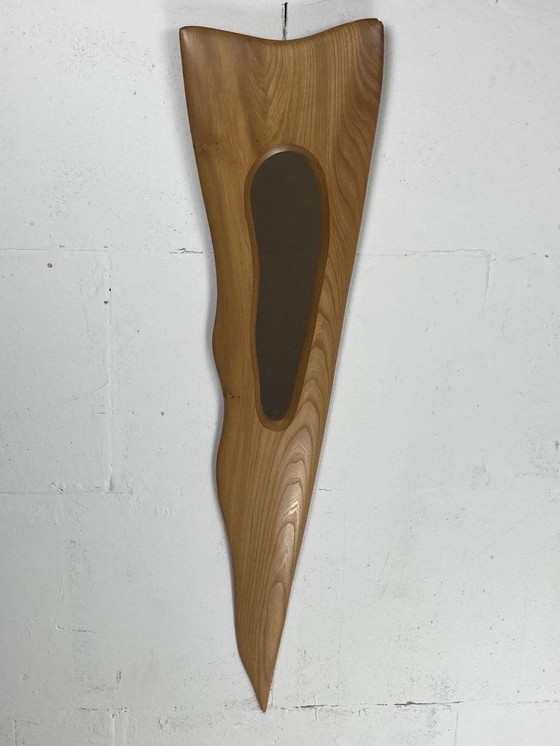 Image 1 of Irish Freeform Elm Mirror By Sheamus Malone, 2001