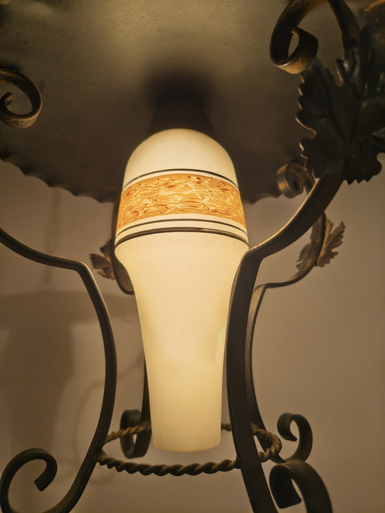Image 1 of Vintage opal glass lantern