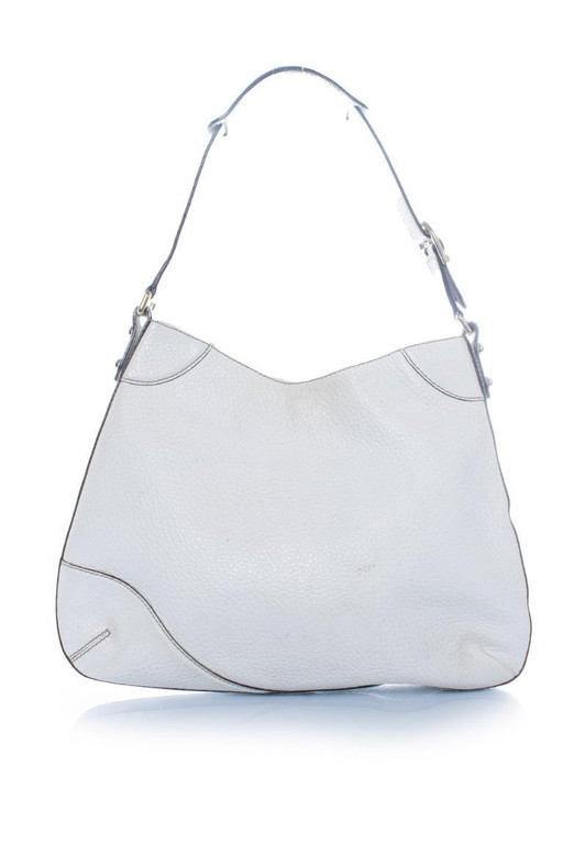 Borsa a tracolla Gucci Hasler con morsetto, colore bianco