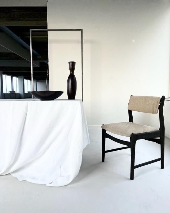 2x Geschwärzte Esszimmerstühle – LINFIN, Wood, Wool (photo 4 of 5)
