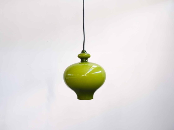 Image 1 of Vintage green glass pendant lamp by Hans Agne Jakobsson for Svera, 1960s