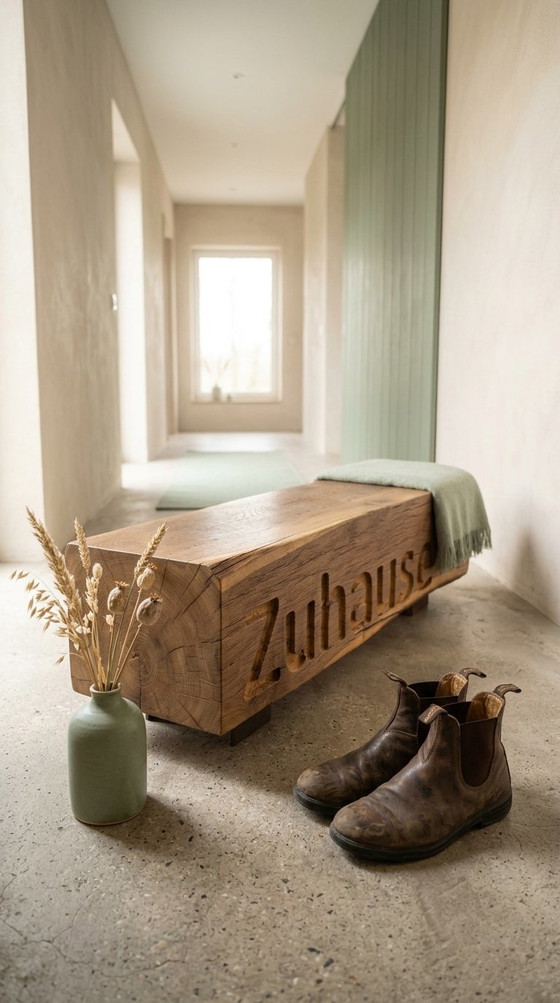 Bank Zuhause Eichenbalken – Dekorative Objekte, Wood (photo 2 of 7)