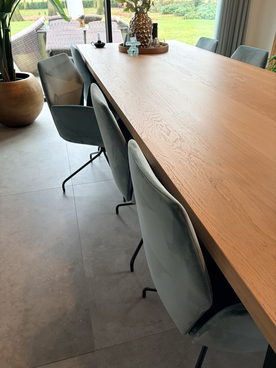 Image 1 of 8x Silla de comedor Nixdesign azul/verde