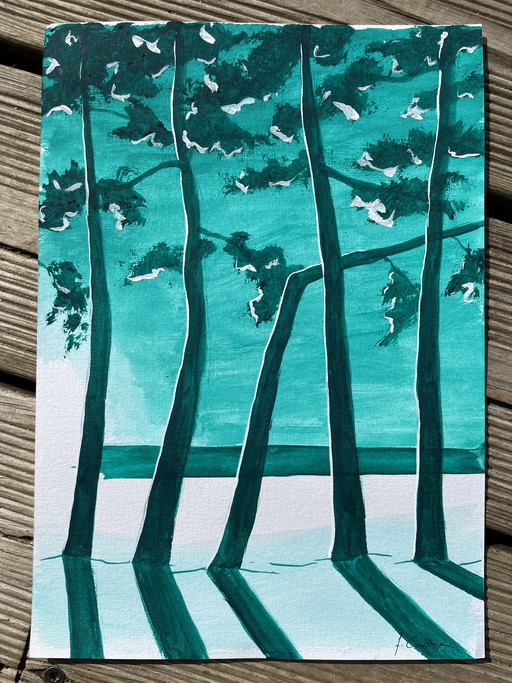 Gouache painting on 300g paper. 30x21cm