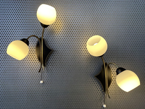 2x Vintage wandlamp
