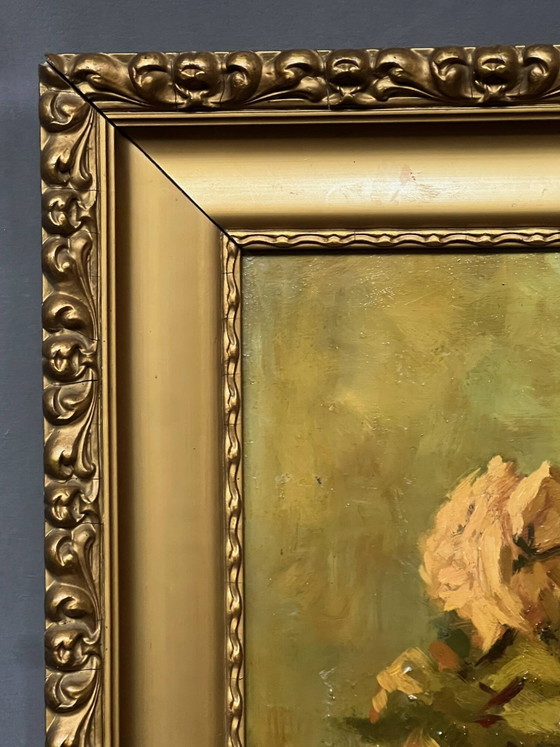 Jacques Maes ( ). Still life signed "Roses". Oil on canvas. – Paintings & Drawings (photo 7 of 10)