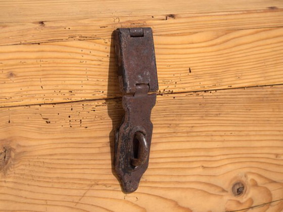 Baule da viaggio antico con serratura in ferro battuto (c.1900) #1 – Armadi contenitori, Rustic (photo 17 of 40)