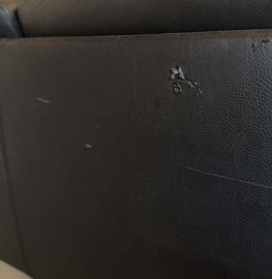 Image 1 of Driezit Zetel vintage in Leder en Eik, Stouby, Danimarca, anni '70