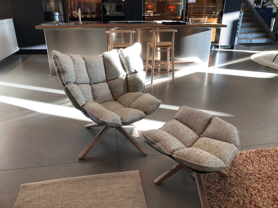 Image 1 of HUSK armchair and footstool - B&B Italia - Design by Patricia Urquiola