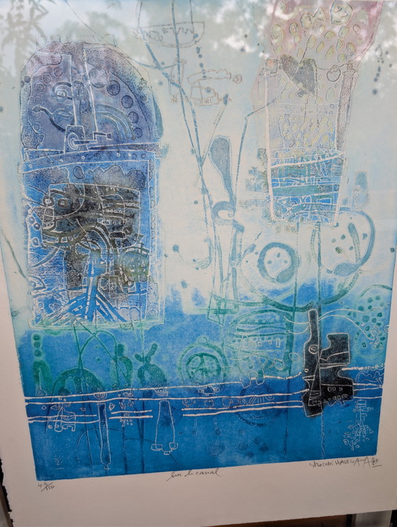 Beautiful Wood Print by Japanese Artist Shoichi Hasegawa. 43 of 110 Pieces, Signed – Lithographs & prints (photo 5 of 10)