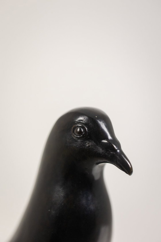 Image 1 of François Pompon, Pigeon, bronze sculpture. Cast in 2006