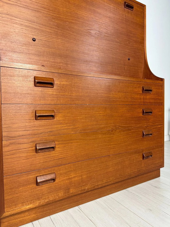 Image 1 of Vintage Deense Teakhouten secretaris van Børge Mogensen voor Søborg Møbelfabrik, Mid-Century Modern, jaren 1960