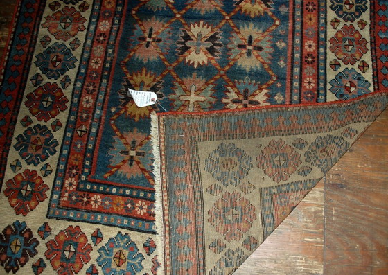 Image 1 of Alfombra antigua caucásica Talish hecha a mano, 131 cm x 271 cm (4,3' x 8,9'), década de 1880 - 1B514