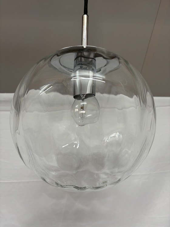 Image 1 of Vintage design Hustadt Leuchten 'Ripple' hanglamp
